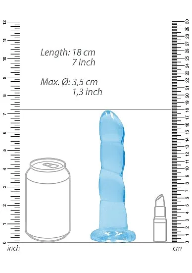 Realrock Non Realistic Dildo W Suction Cup 7in Blue SHOTS AMERICA Female Sex Toys Realrock Non Realistic Dildo W Suction Cup 7in Blue SHOTS AMERICA Female Sex Toys