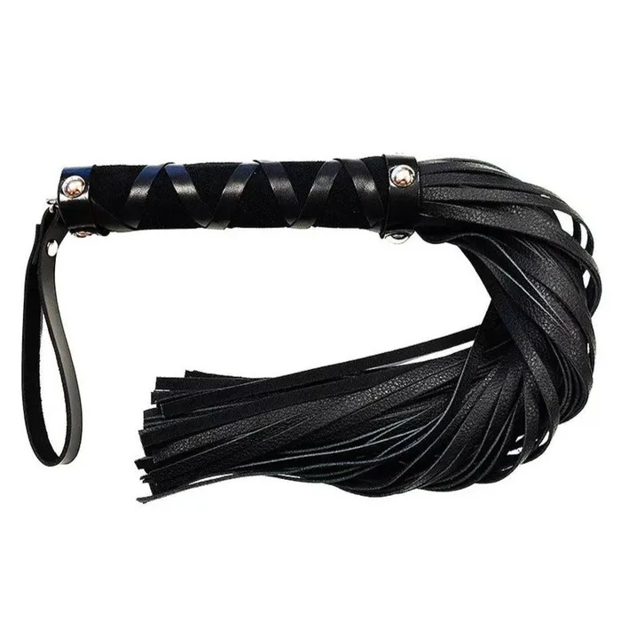 Rouge Rouge Short Leather Flogger With Studs Restraints