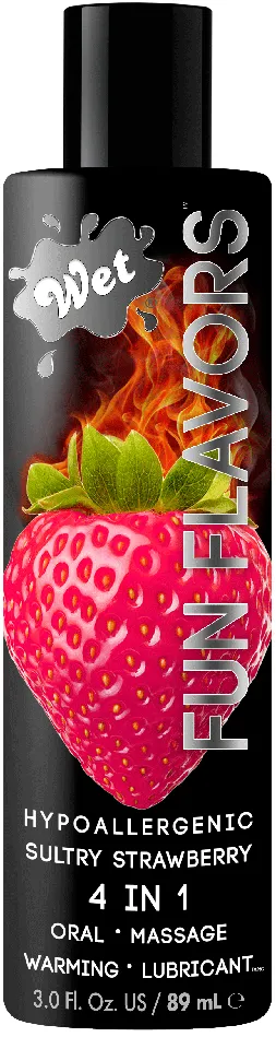 Wet Vibrators Wet Fun Flavors Sexy Strawberry 3 Fl Oz