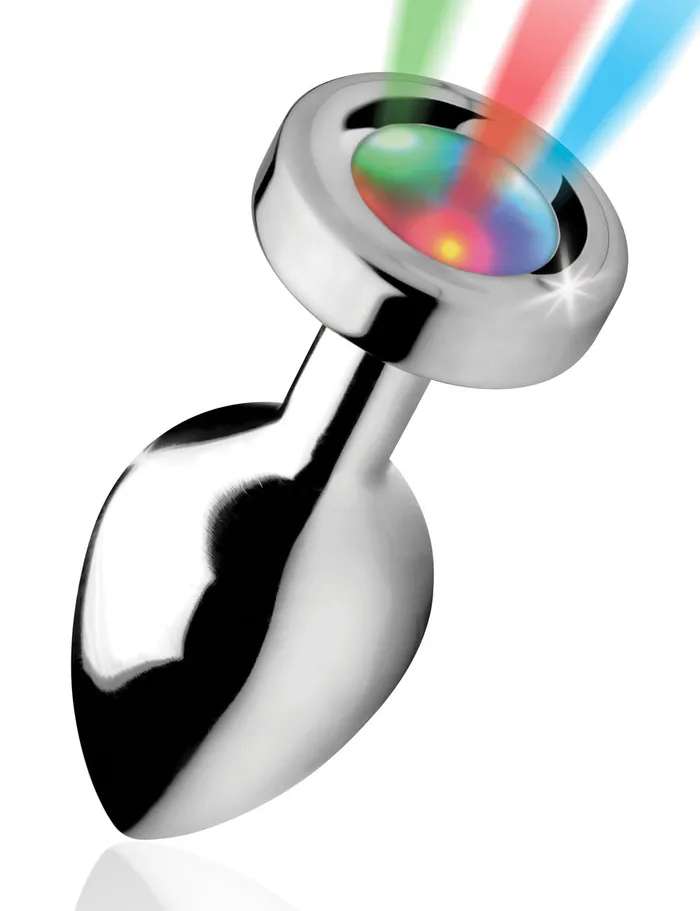 XR Brands Booty Sparks Male Sex Toys Light Up Medium Anal Plug