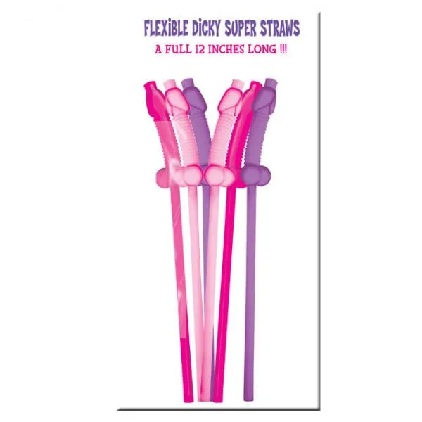 Bachelorette Flexy Super Straw Set 10 Count Hott Products Female Sex Toys