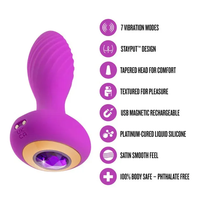 Blush Anal Oh My Gem Charm Plug Amethyst Purple