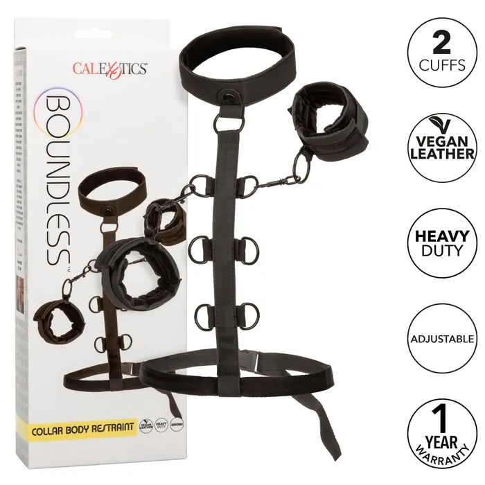 Boundless Collar Body Restraint Black CalExotics Anal Boundless Collar Body Restraint Black CalExotics Anal