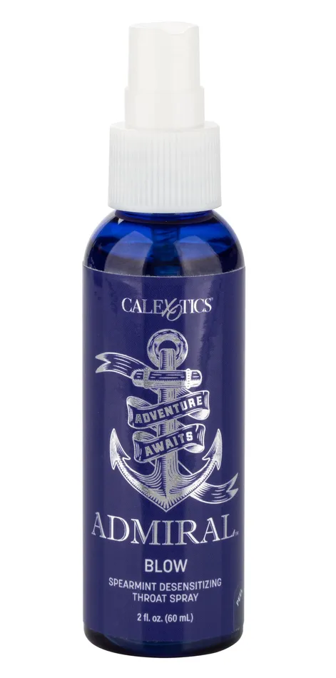 CalExotics Vibrators Admiral Blow Spearmint Desensitizing Throat Spray 2 Fl Oz