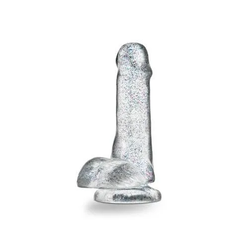 Dildos Naturally Yours 6 Inch Glitter Cock Sparkling Clear Blush Novelties