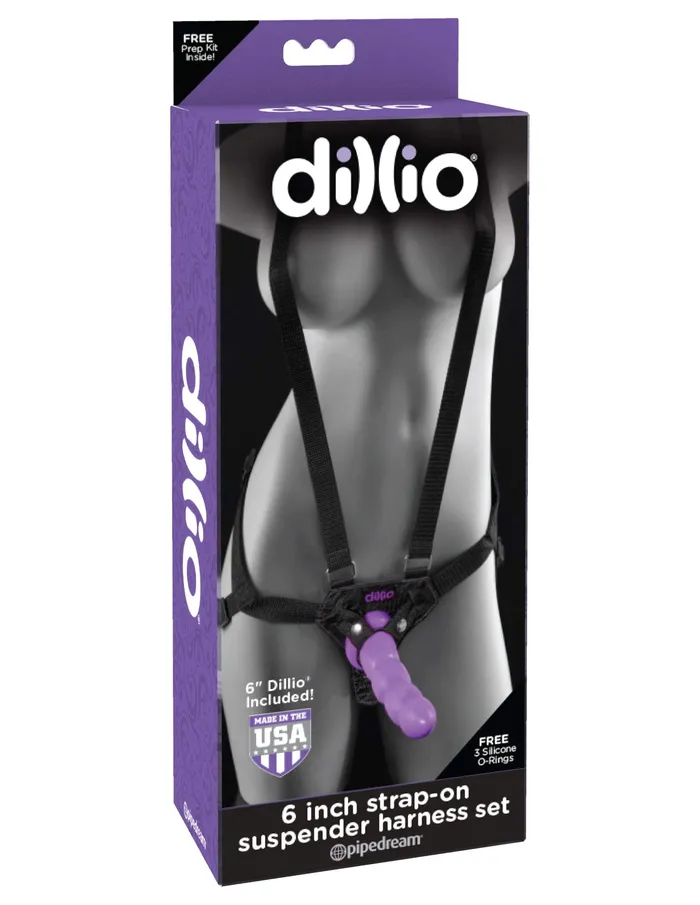Dillio Purple 6 Strapon Suspender Harness Set Pipedream Female Sex Toys Dillio Purple 6 Strapon Suspender Harness Set Pipedream Female Sex Toys