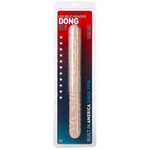Double Header 18 Veined White Doc Johnson Dildos