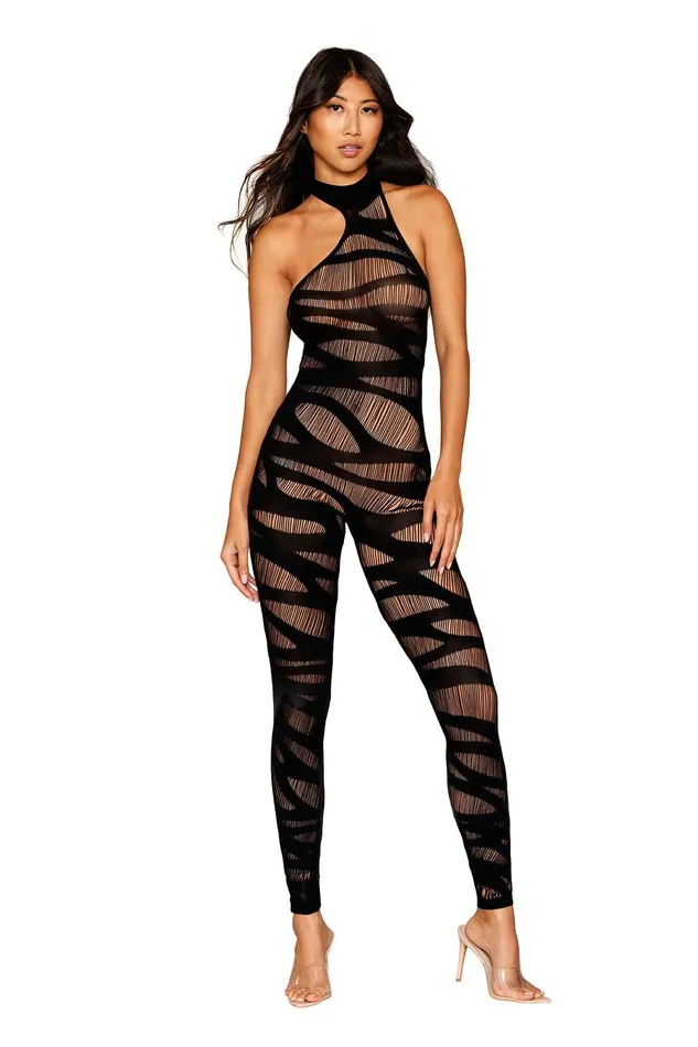 Dreamgirl Bodystocking One Size Black Bodystockings Playsuits