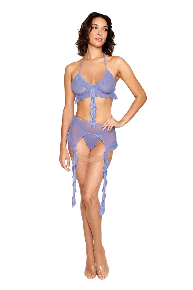 Dreamgirl Male Sex Toys Bralette With Garter Belt and GString One Size Lavender Haze Dreamgirl Male Sex Toys Bralette With Garter Belt and GString One Size Lavender Haze