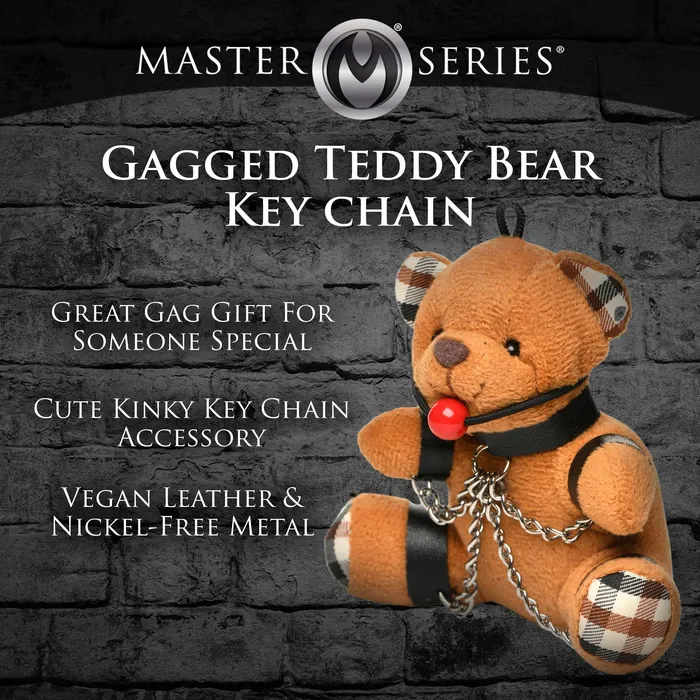 Gagged Teddy Bear Keychain XR Brands Master Series Vibrators Gagged Teddy Bear Keychain XR Brands Master Series Vibrators