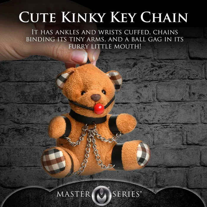 Gagged Teddy Bear Keychain XR Brands Master Series Vibrators Gagged Teddy Bear Keychain XR Brands Master Series Vibrators