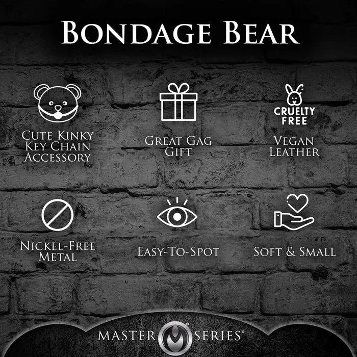 Gagged Teddy Bear Keychain XR Brands Master Series Vibrators Gagged Teddy Bear Keychain XR Brands Master Series Vibrators