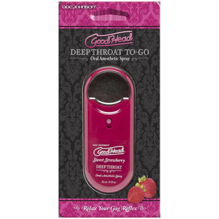 Good Head to Go Deep Throat Spray Sweet Strawberry Doc Johnson Vibrators