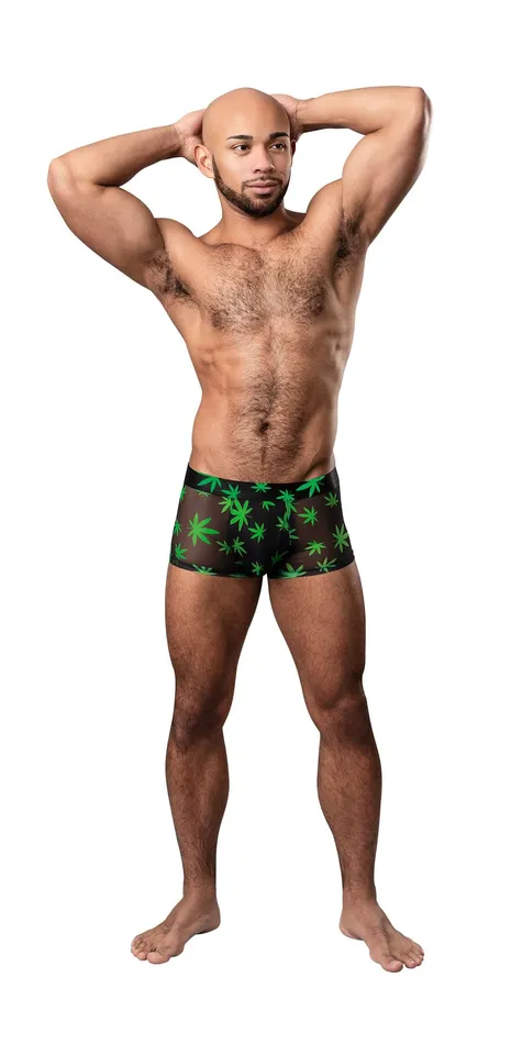Hazy Dayz Pouch Short Medium Pot Leaf Male Power Male Sex Toys
