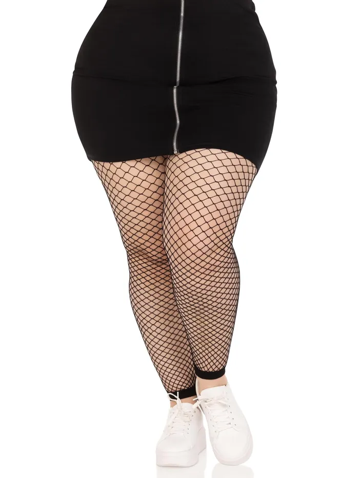 Leg Avenue Anal Industrial Net Footless Tights 1x2x Black
