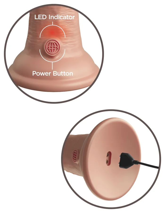 Pipedream Dildos King Cock Elite 6 Inch Vibrating Silicone Dual Silicone Dual Density Cock Light Pipedream Dildos King Cock Elite 6 Inch Vibrating Silicone Dual Silicone Dual Density Cock Light