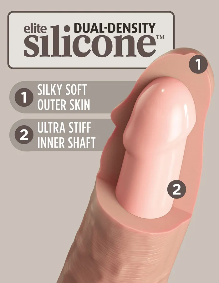 Pipedream Dildos King Cock Elite 6 Inch Vibrating Silicone Dual Silicone Dual Density Cock Light Pipedream Dildos King Cock Elite 6 Inch Vibrating Silicone Dual Silicone Dual Density Cock Light
