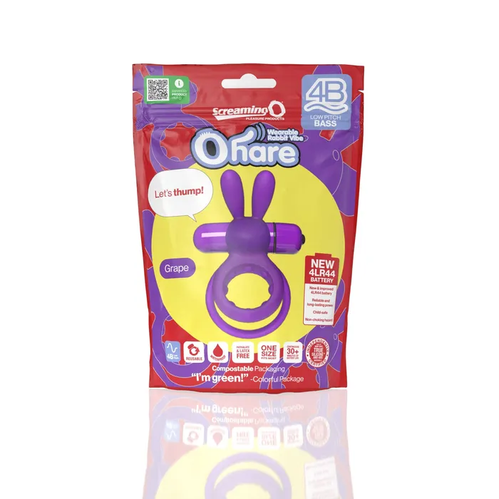 Screaming O 4b Ohare Wearable Rabbit Vibe Grape Screaming O Vibrators
