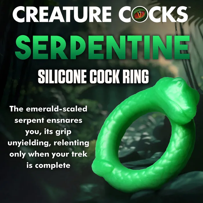 Serpentine Silicone Cock Ring Green XR Brands Creature Cocks Male Sex Toys Serpentine Silicone Cock Ring Green XR Brands Creature Cocks Male Sex Toys