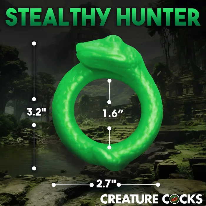 Serpentine Silicone Cock Ring Green XR Brands Creature Cocks Male Sex Toys Serpentine Silicone Cock Ring Green XR Brands Creature Cocks Male Sex Toys