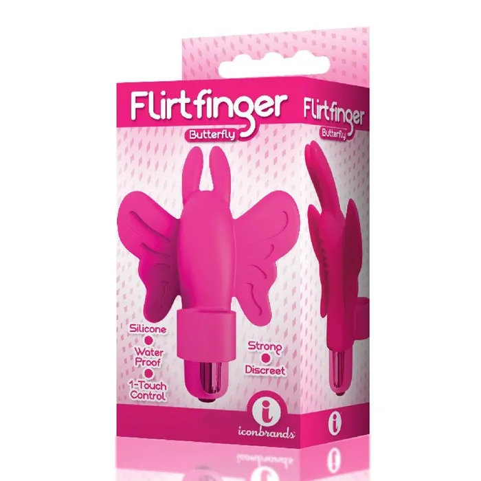 The 9s Flirt Finger Butterfly Finger Vibrator Pink Icon Brands Vibrators