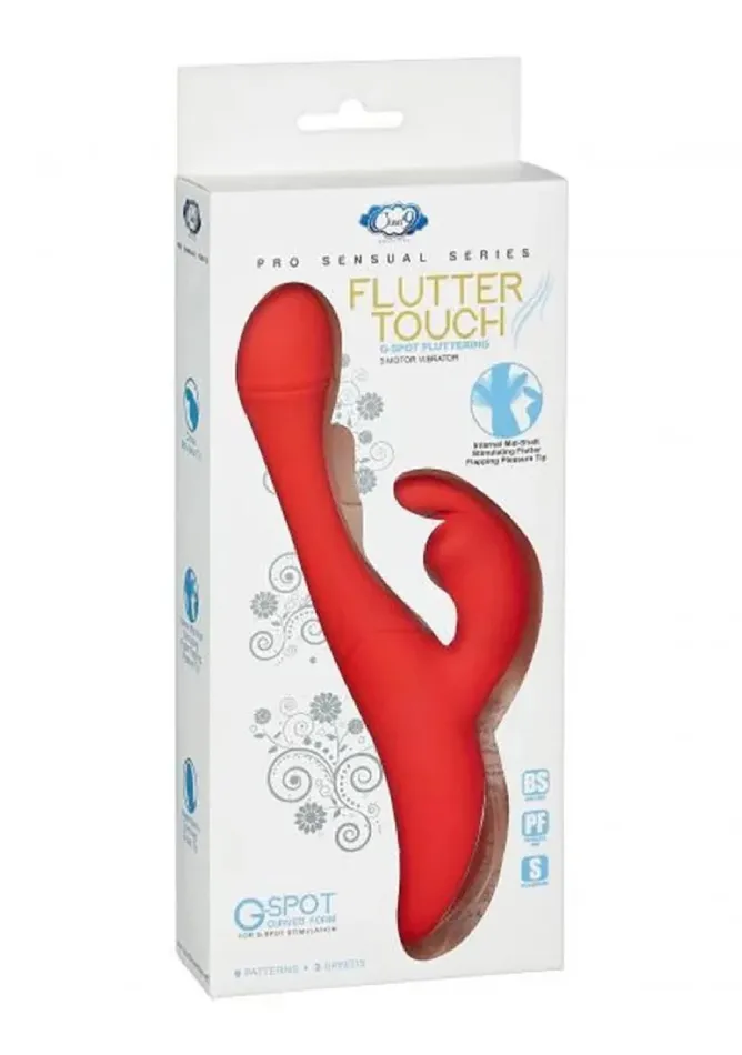Vibrators Cloud 9 Novelties Flutter Touch Rabbit Red