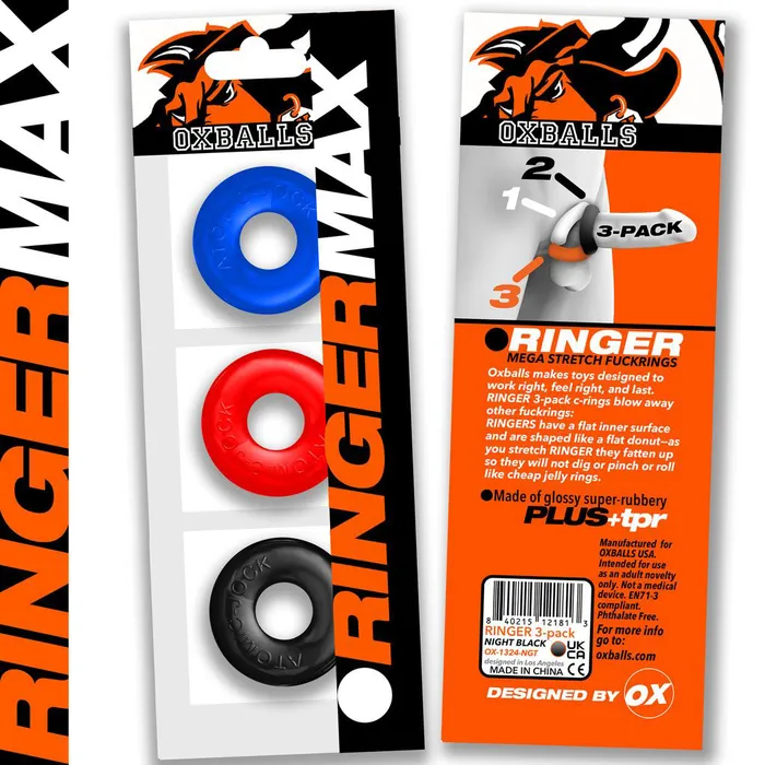 Vibrators Oxballs Ringer Max 3Pack Multi Vibrators Oxballs Ringer Max 3Pack Multi