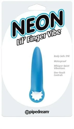 Vibrators Pipedream Neon Lil Finger Vibe Blue