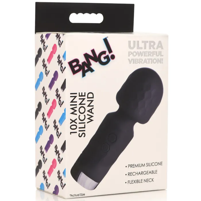 Vibrators XR Brands Bang 10x Mini Silicone Wand Black