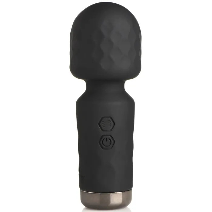 Vibrators XR Brands Bang 10x Mini Silicone Wand Black Vibrators XR Brands Bang 10x Mini Silicone Wand Black