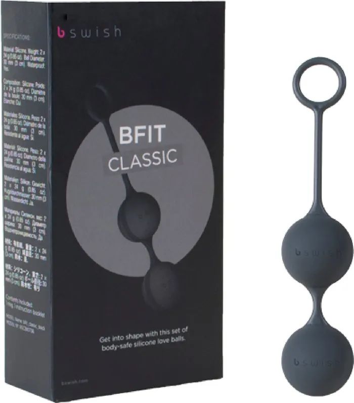 Anal B Swish BFIT Classic Weighted Silicone Kegel Love Balls Build Strength by Bswish Black Black Anal B Swish BFIT Classic Weighted Silicone Kegel Love Balls Build Strength by Bswish Black Black