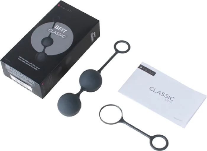Anal B Swish BFIT Classic Weighted Silicone Kegel Love Balls Build Strength by Bswish Black Black