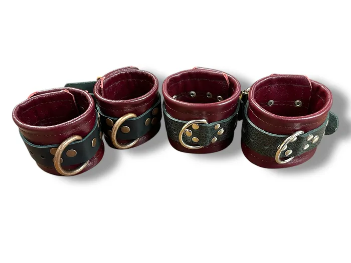 Burgundy Leather Cuffs My Funky Camelot Restraints