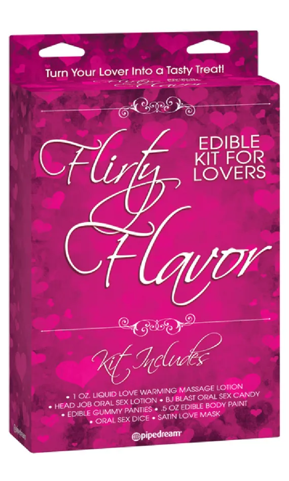 Couples Pipedreams Flirty Flavor Edible Kit For Lovers Sex Toy Adult Pleasure Couples Pipedreams Flirty Flavor Edible Kit For Lovers Sex Toy Adult Pleasure