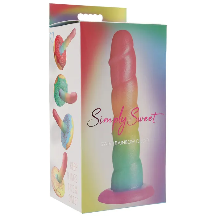 Dildos Simply Sweet Swirl Rainbow Dildo Erotica Adult Toys