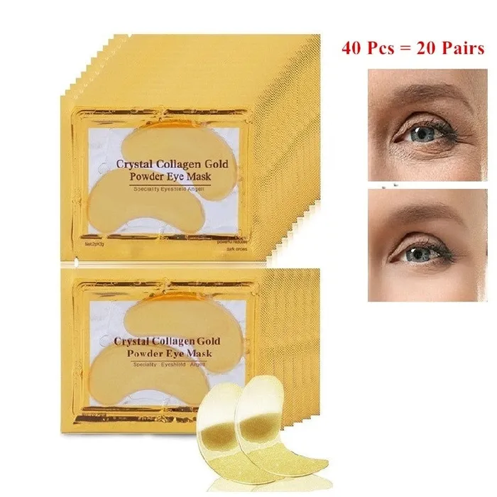Dream Tropical Lashes InniCare 40pcs Beauty Gold Crystal Collagen Patches For Eye Moisture AntiAging Acne Eye Mask Korean Cosmetics Skin Care Anal