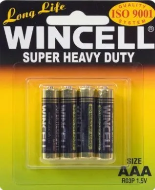 Female Sex Toys Wincell Super Heavy Duty AAA Carded 4Pk Battery Wincell