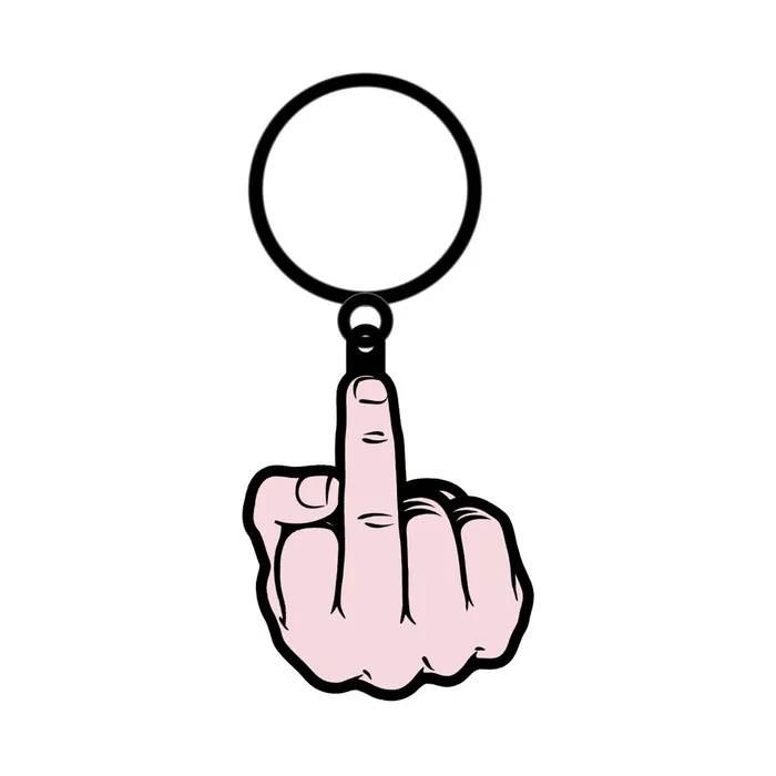 Female Sex Toys Wood Rocket Wood Rocket Middle Finger Keychain