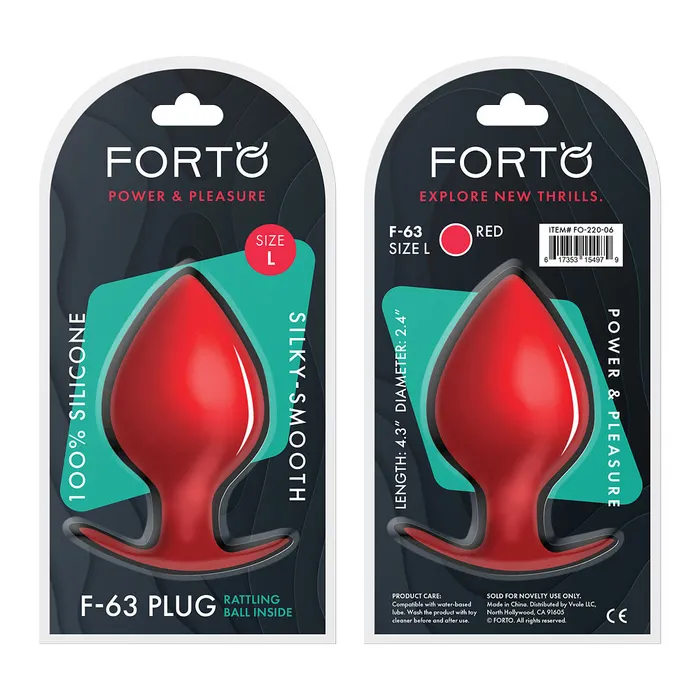 FORTO F63 Rattler Spade Red Assorted Sizes FORTO Vibrators
