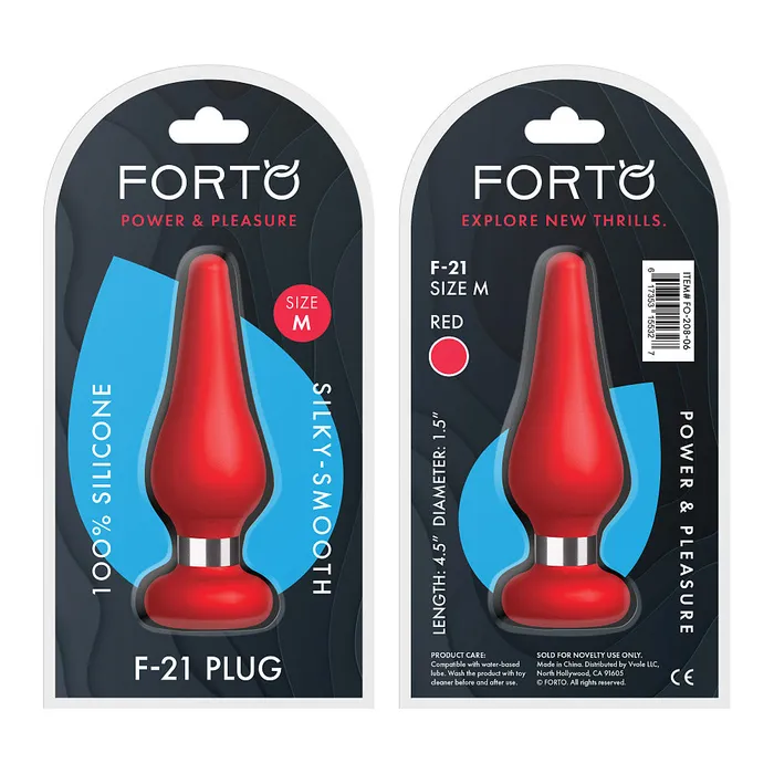 FORTO Vibrators FORTO F21 TearDrop Red Assorted Sizes