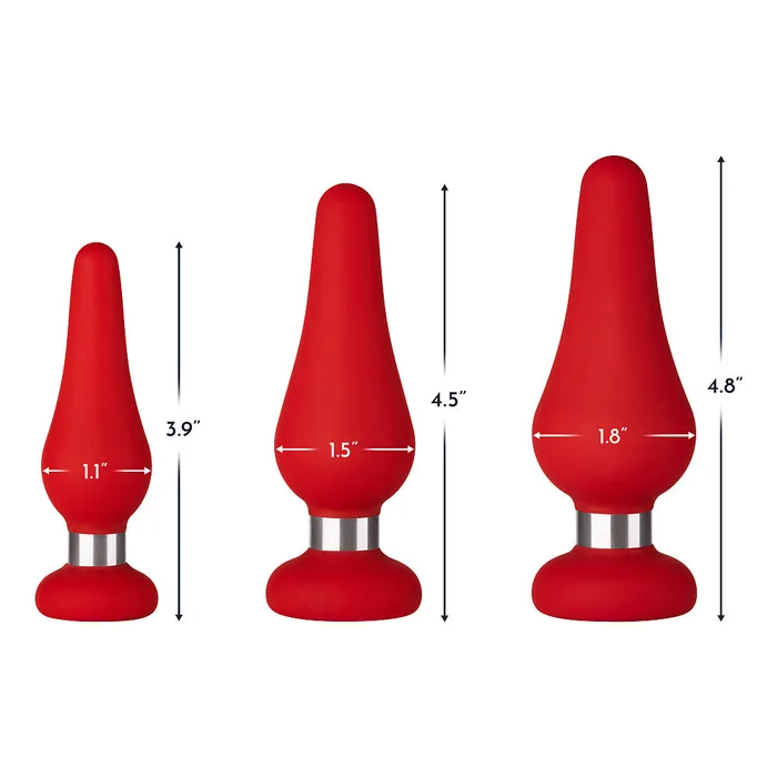 FORTO Vibrators FORTO F21 TearDrop Red Assorted Sizes