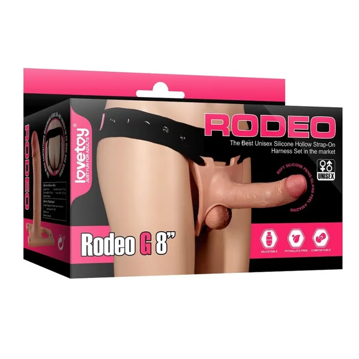 Lovetoy Female Sex Toys Rodeo Hollow G Strap On Set 8in