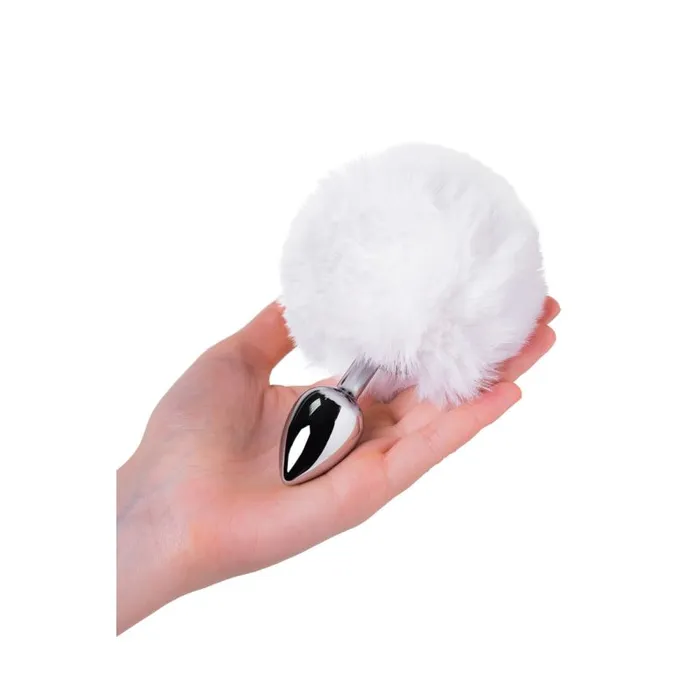Male Sex Toys Metal Metal Anal Plug Small w Silver White Tail Male Sex Toys Metal Metal Anal Plug Small w Silver White Tail