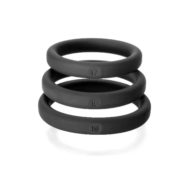 Male Sex Toys PerfectFit XactFit Silicone Rings Large 3 Ring Kit