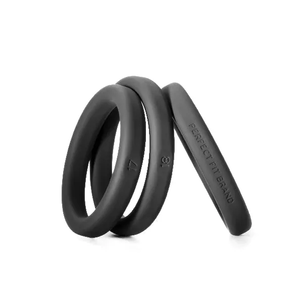 Male Sex Toys PerfectFit XactFit Silicone Rings Large 3 Ring Kit