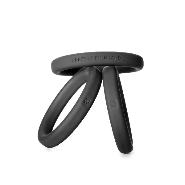Male Sex Toys PerfectFit XactFit Silicone Rings Large 3 Ring Kit