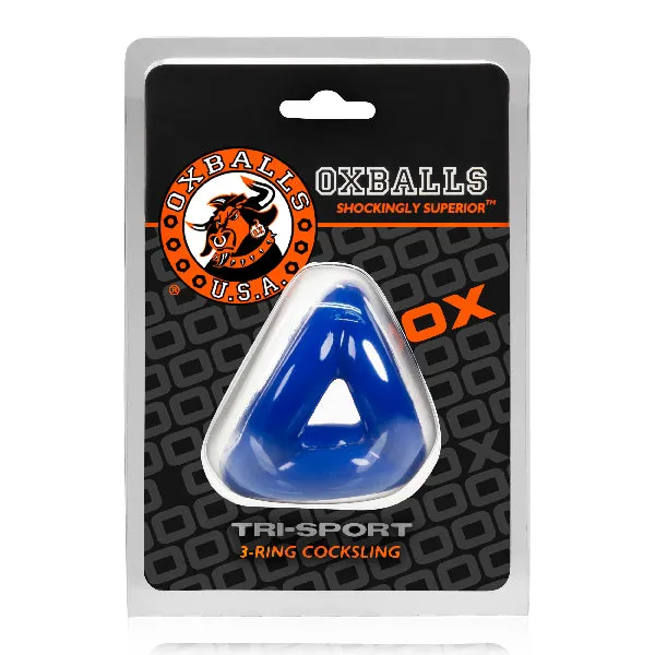 OxBalls Anal Tri Sport Cocksling Police Blue