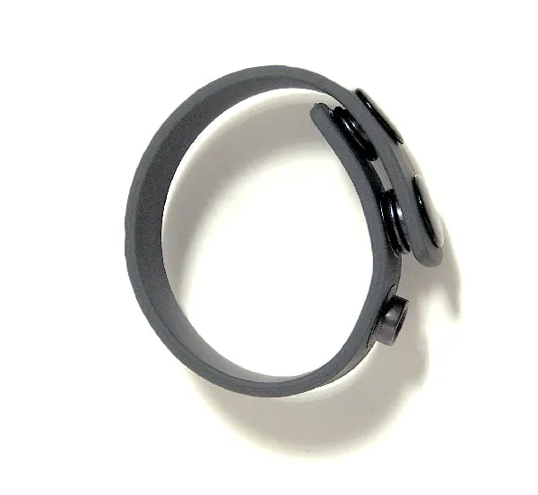 Rascal Male Sex Toys Boneyard Silicone Cock Strap 3 Snap Ring Grey
