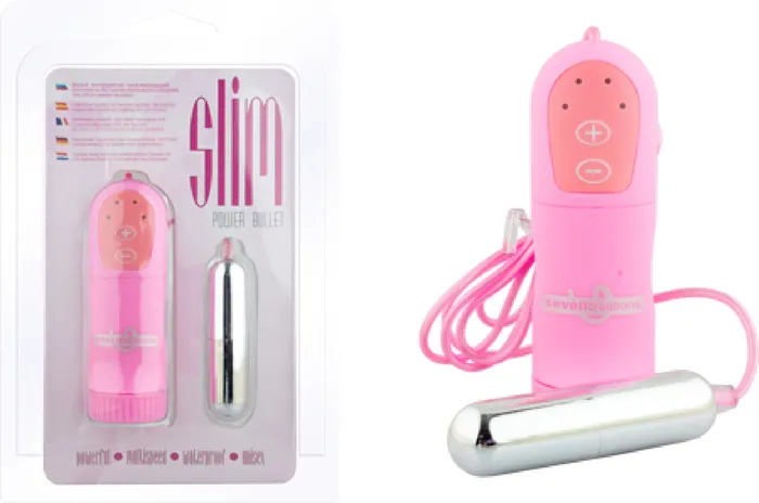 Seven Creations Female Sex Toys Slim Power Bullet Silver Pink Sex Adult Pleasure Orgasm Seven Creations Female Sex Toys Slim Power Bullet Silver Pink Sex Adult Pleasure Orgasm
