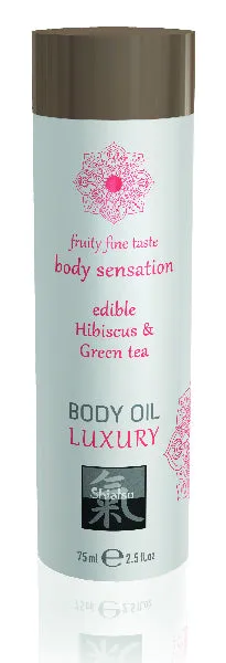 Shiatsu Luxury Body Oil Edible Hibiskus Green Tea Hot Female Sex Toys